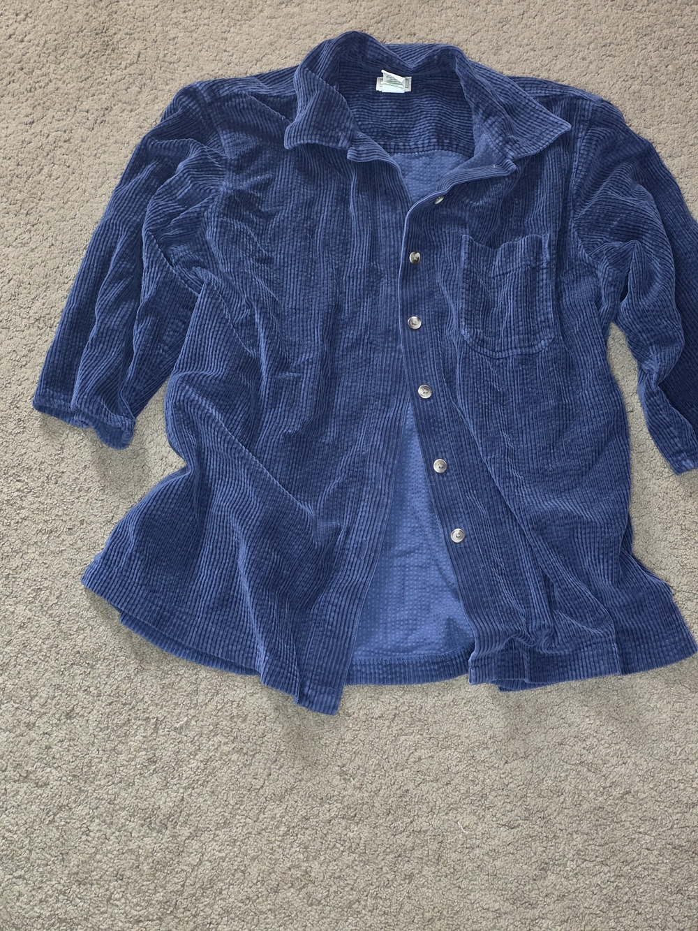L.L. Bean Navy Blue Corduroy Utility Jacket